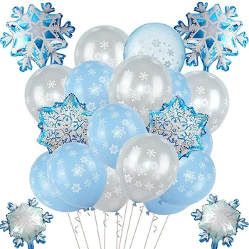 

56pcs Christmas Snowflake Balloons Wedding Birthday Theme Confetti Balloon Kids Toys Xmas New Year Party Supplies Tool