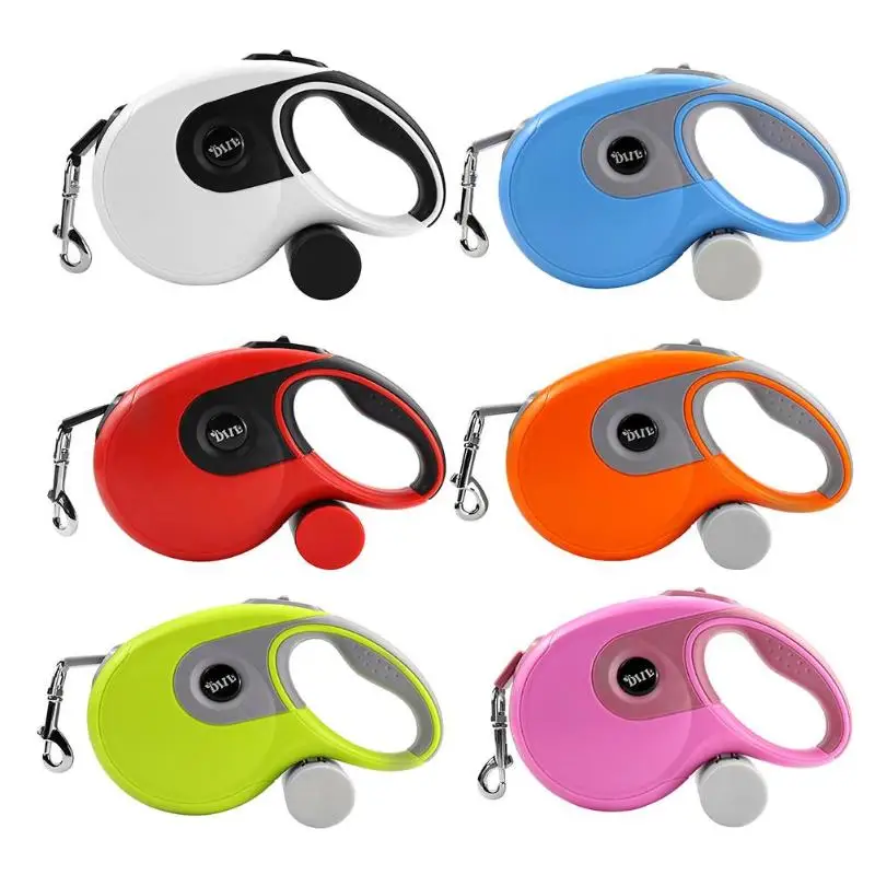 

Pet Automatic Telescopic Traction Rope dog collar Outdoor dog harness Walking Leash For Pet Supplies With Portable Garbage Bag