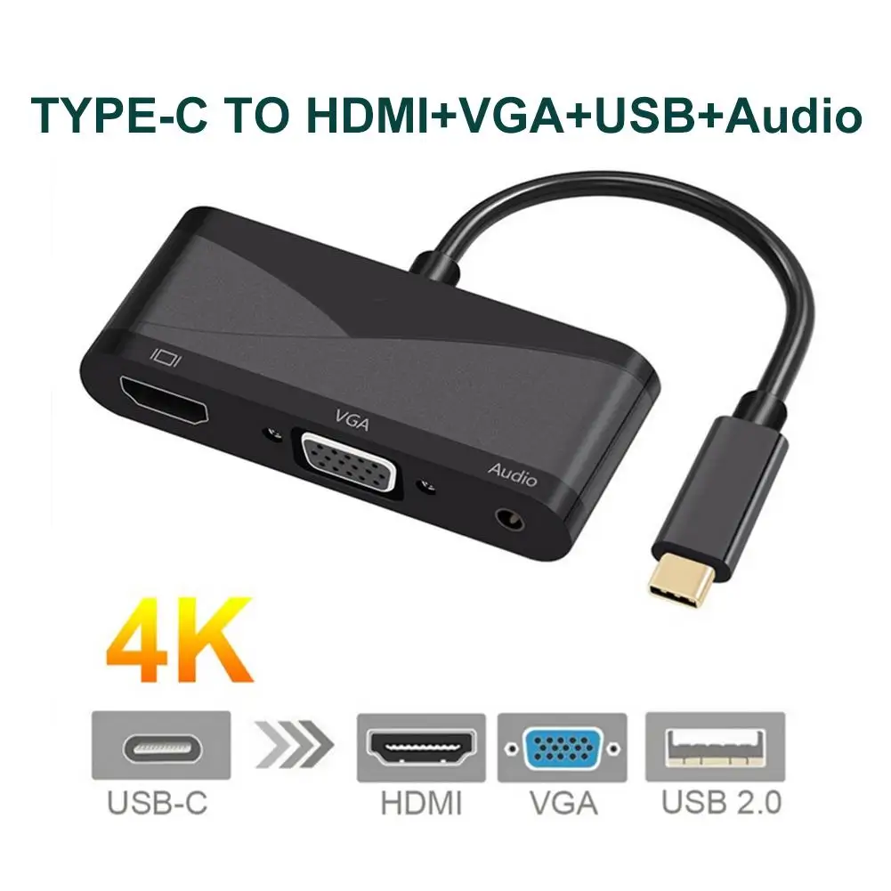 USB C концентратор HDMI сплиттер док-станция USB-C к HDMI PD адаптер для MacBookpro samsung S9/S8/S8+ Тип C хаб-конвертер