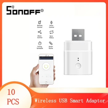 

SONOFF Micro 5V Smart Home Wireless Wifi Mini USB Smart Adaptor Switch EWeLink APP Remote Control Works With Alexa Google Home
