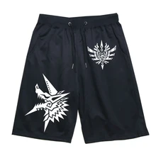 Мужские и женские короткие штаны с монстрами охотник, спортивные штаны для фитнеса, брюки до колена, повседневные спортивные свободные дышащие и карманы