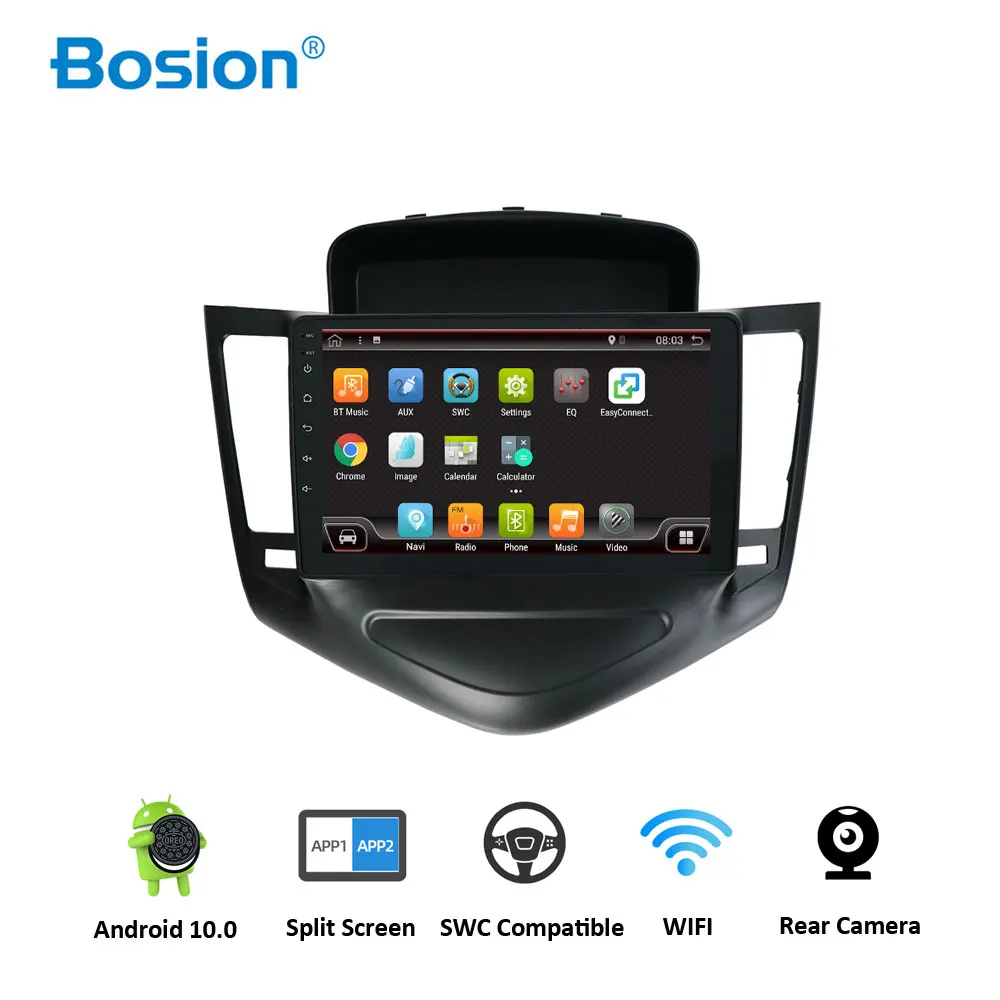 Bosion Android 10 автомобильный Радио Мультимедийный DVD плеер для Chevrolet Cruze 2009 2013 2din gps