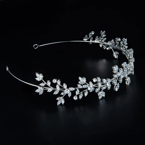 Baroque Hairband Silver Plated Crystal Hairband Women's Hairband Girl Gift Jewelry Bride Statement Hair Accessories
