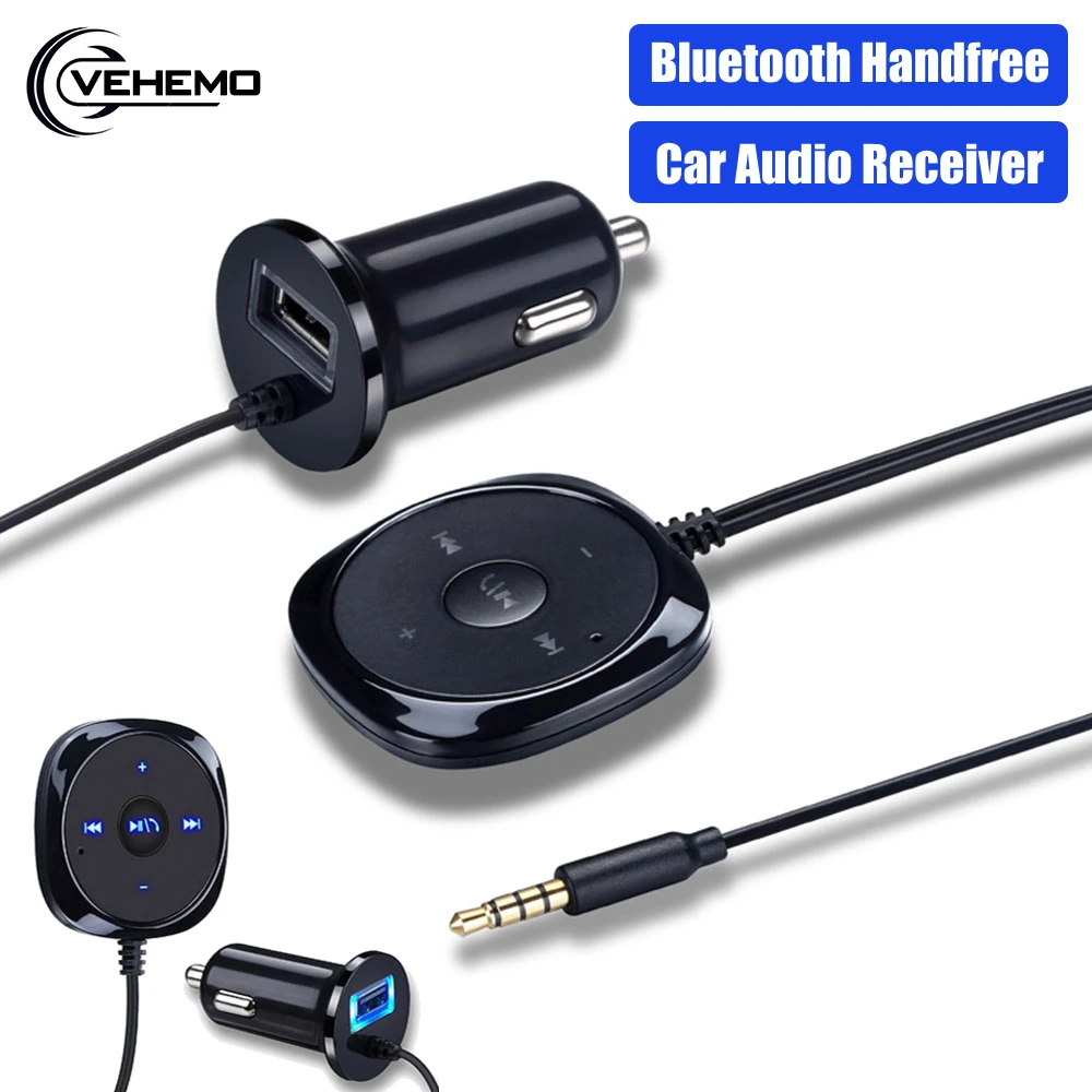 3,5 мм AUX Bluetooth 5,0 аудио приемник автомобильный MP3-плеер Музыкальный адаптер Громкая связь светодиодный автомобильный динамик