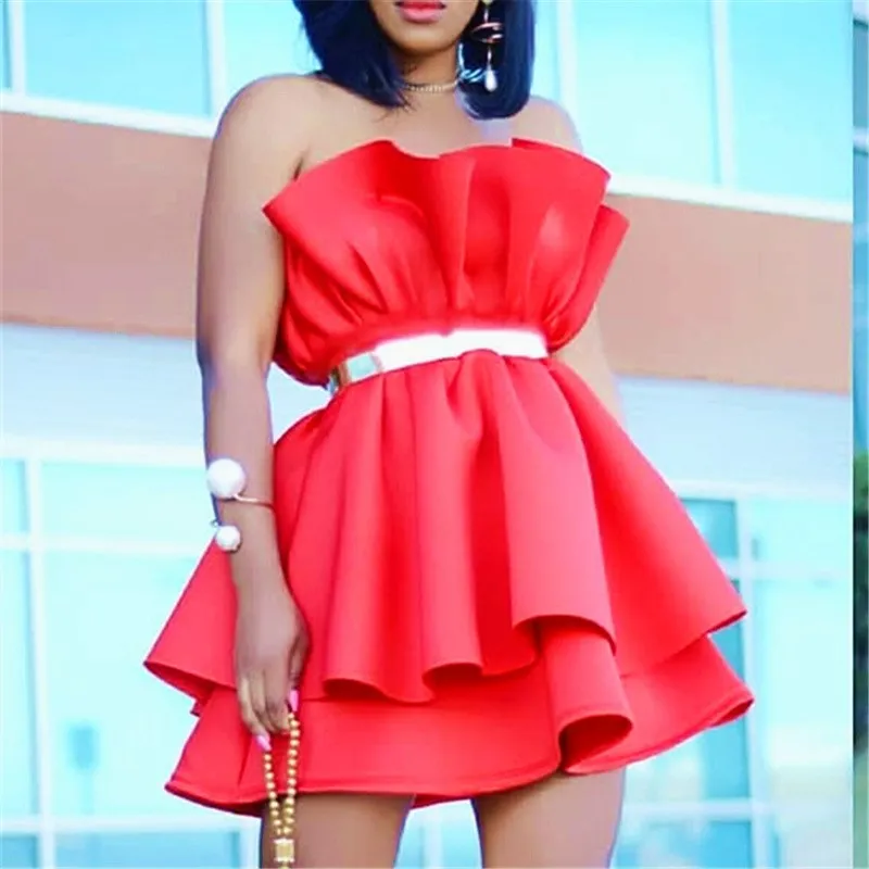 

Backless Mini Sexy Party Dress Women Pleated Patchwork Off Shoulder Clubwear Summer Night Tunic Femme Robe
