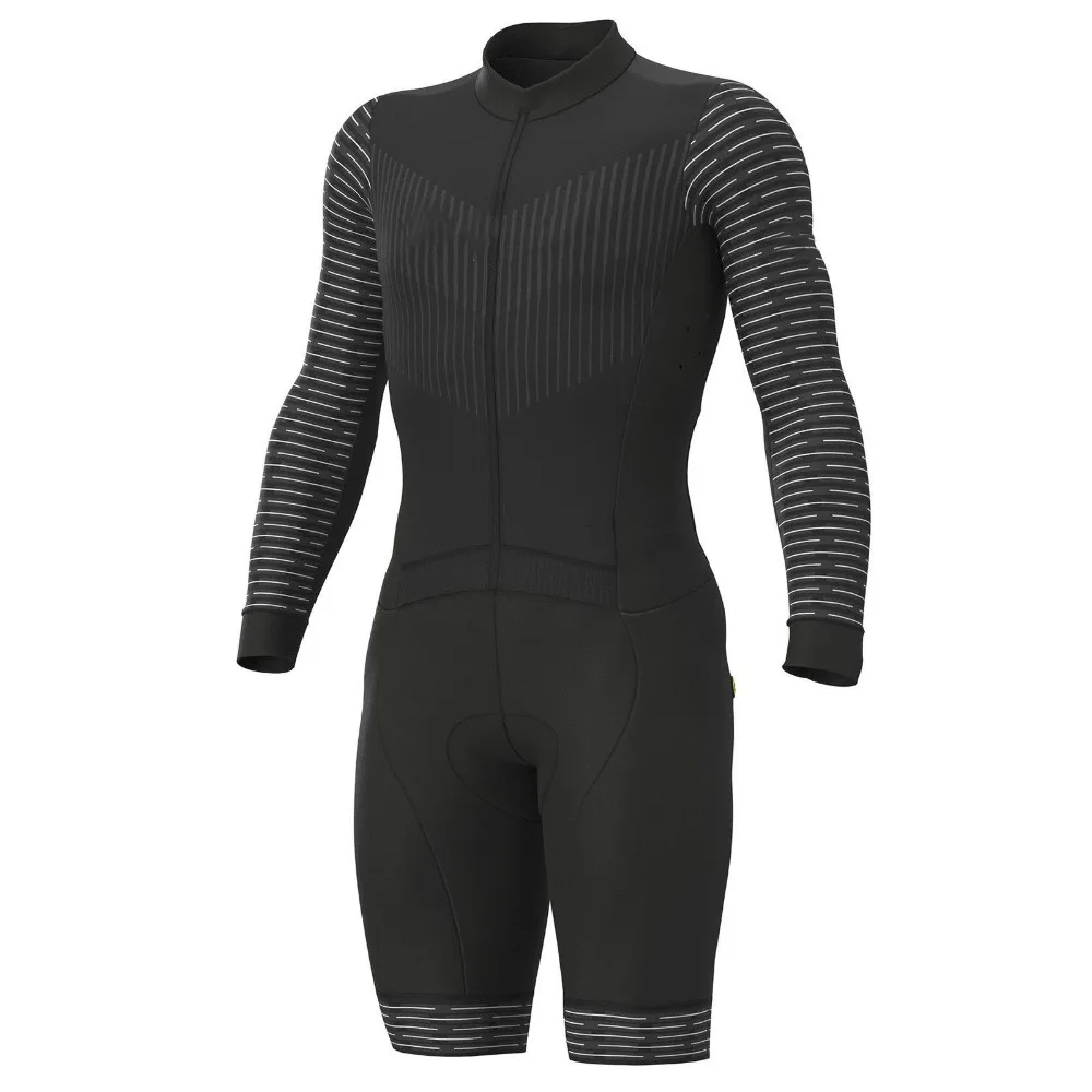 Pro Team триатлон костюм мужской черный с длинным рукавом Велоспорт Джерси Skinsuit комбинезон Майо Велоспорт Ropa ciclismo