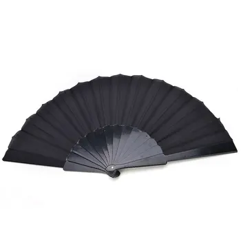 

Vintage Craft Bamboo Hand Hold Fabric Souvenir Folding Fan Room Decoration Chinese Style Festival Durable Party Wedding Supplies