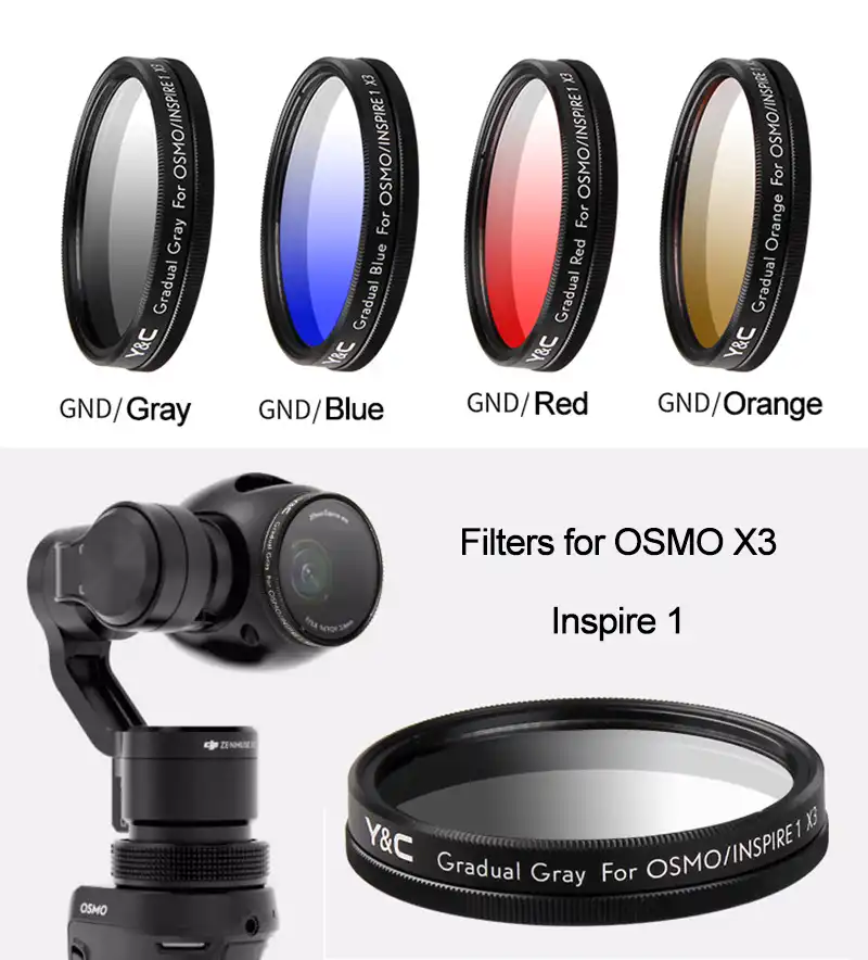 Gradual Color Lens Filters For Dji Osmo X3 Inspire 1 Drone Filter Camera Lens Gradual Blue Gray Orange Red For Dji X3 Camera Len Aliexpress