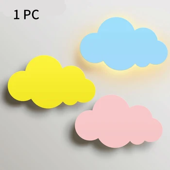 

220V Cloud Shape Child Loft Bedroom Nordic Style Hallway Hotel Home Decor LED Wall Lamp Walkway Corridor Bedside Night Light PVC