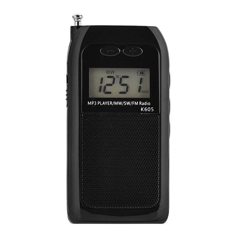 Mini Radio Fm Am Sw Mw Digital Tuning Receiver Mp3 Music Player Charging (500MAh) | Электроника