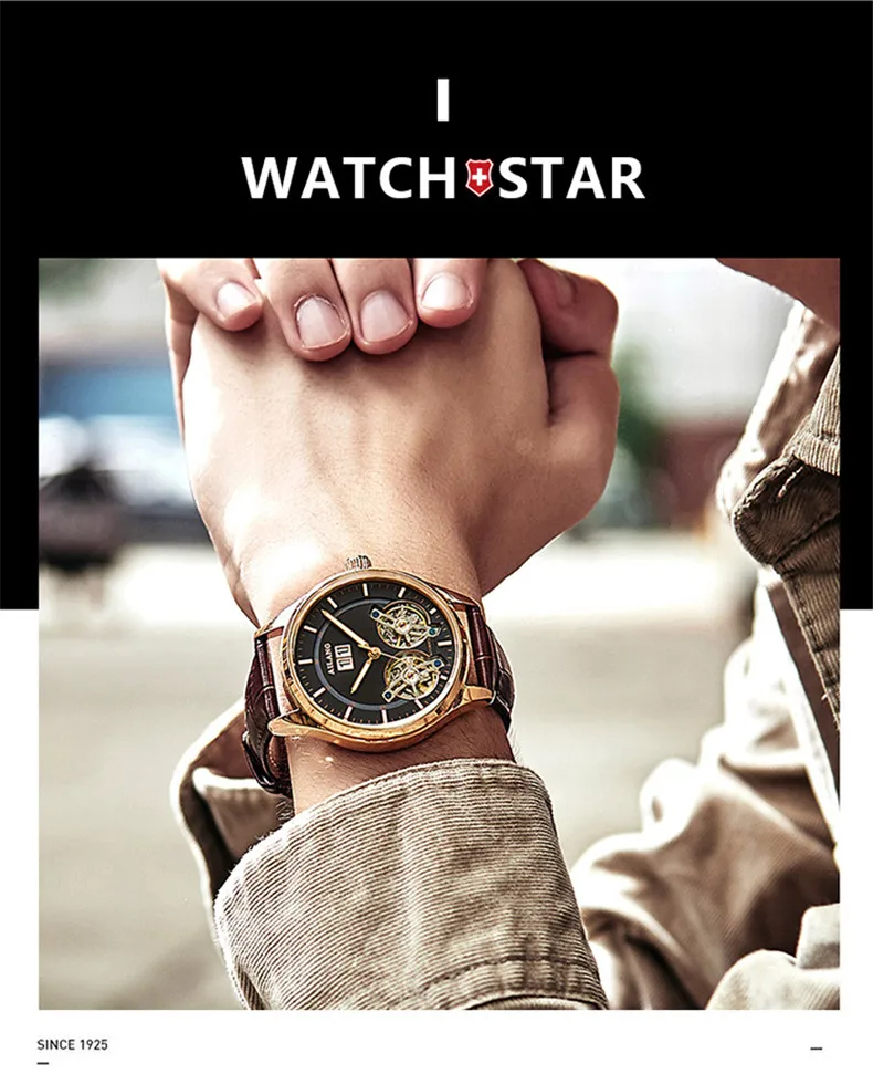 AILANG Лидирующий бренд Роскошные водонепроницаемые спортивные двойные Tourbillon Мужские часы Военные автоматические механические часы мужские часы с календарем