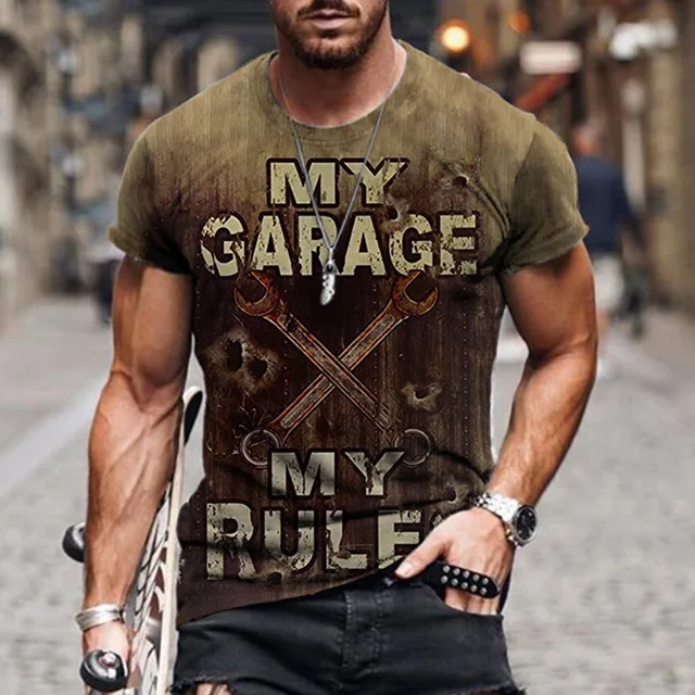 American T-shirt Summer Casual Top New Men's 3d Printed Short Sleeve Street Shirt Outdoor Loose Clothing Fashion Oversized T-shi 9