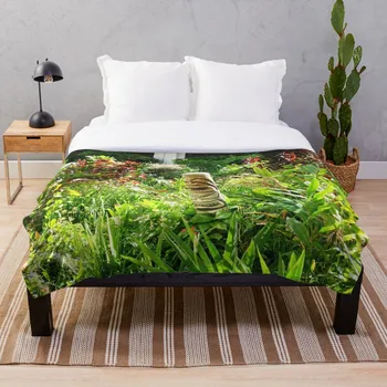 

BACKYARD JUNGLE Blanket Wool Flannel Plush Blanket Bedspread For office Sherpa Blanket Couch Quilt Cover Travel