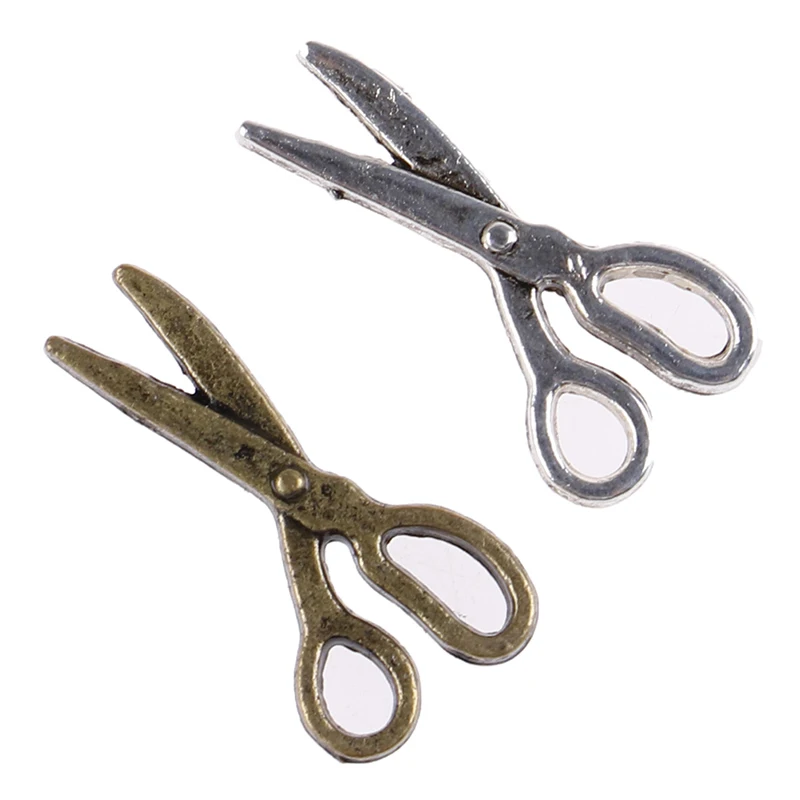 

1:12 1.7*0.8cm Dollhouse Miniature Simulation Mini Metal Scissors Model Toys