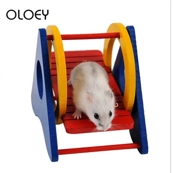 

Chinchilla Wooden Swing Toys Hanging Bed Shake Suspension House Props Rest Mat Parrot Hamster Small Pet Toys Accessories Product
