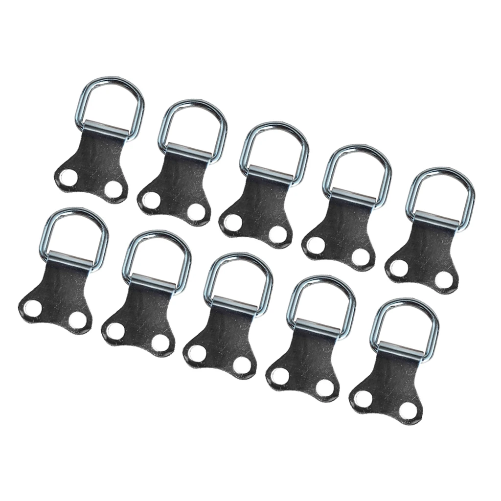 10pcs Heavy Duty D Ring Picture Hangers Double Hole Photo Frame Hanging Hook