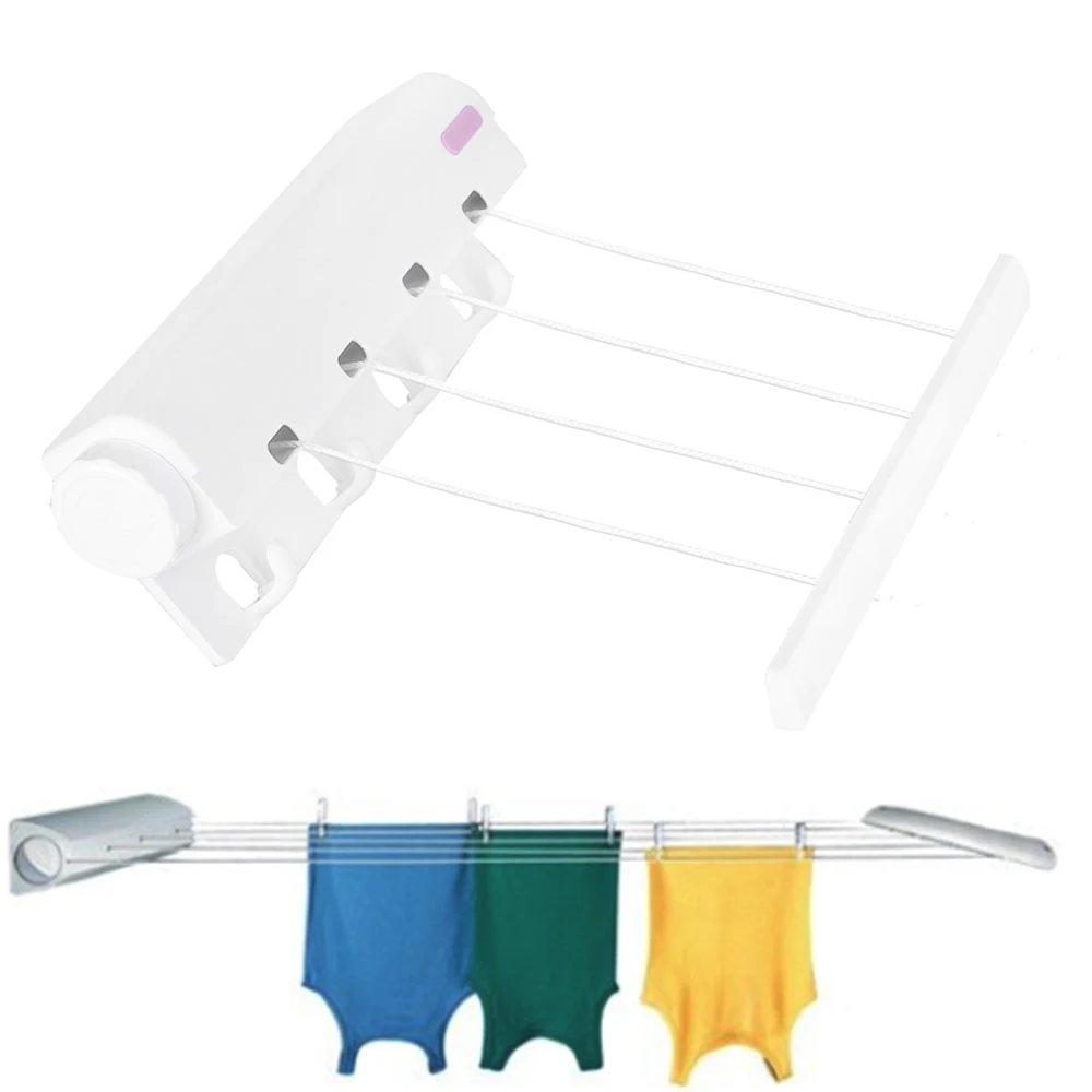 Stainless Steel Wall Hanger Retractable Indoor Clothes Hanger Magic Drying Rack Towel Rack Retractable Clothesline Clothes 1 Stainless Steel Wall Hanger Retractable Indoor Clothes Hanger Magic Drying Rack Towel Rack Retractable Clothesline Clothes 4