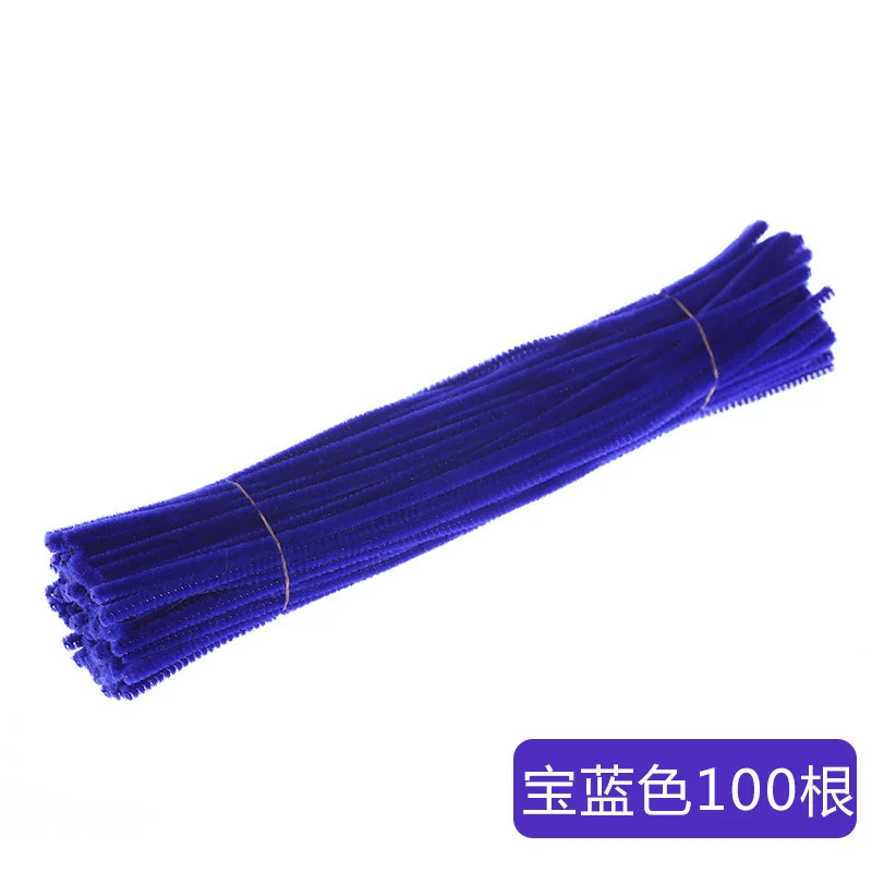 sapphire blue roots 100 шт. искусство CraftsToys для детей материалы montessori синель Обучающие игрушки-пазлы-прикладное искусство для детей для чистки труб игрушка «сделай сам» - Цвет: sapphire blue roots