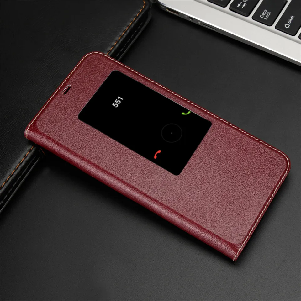 

Genuine Leather Flip Case for Huawei Mate 20 Pro Mate20 X Smart Touch View Window Phone Cover Etui Hawei Mate20pro mate20