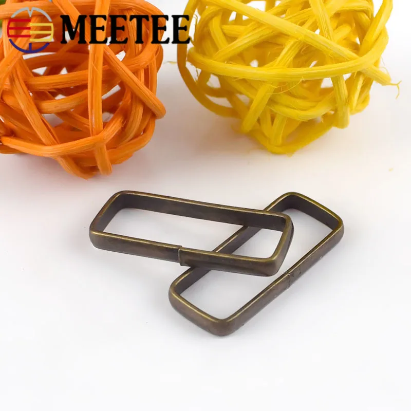 Meetee 5/10/20 шт. 20/25 мм Ручная петля для ремня медные серебряные ремни кольцо пряжки