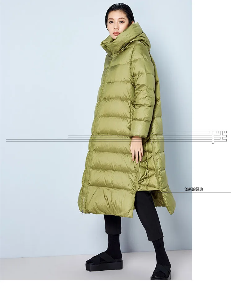 casual solto com capuz puffer jaqueta senhora