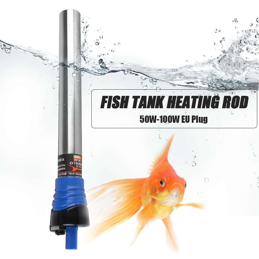 Fish Tank Heating Rod Thermostat Heater Rod 220V EU Plug Adjustable Temperature For Fish Tank Water Heating 50W/100W 2