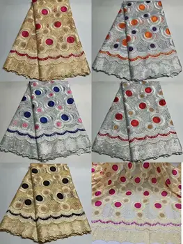 

Wonderful Lady Dress Cord Material African Chemical Water Soluble Lace Fabric For Clothing ZQW137(5Yards/Lot) Many Color