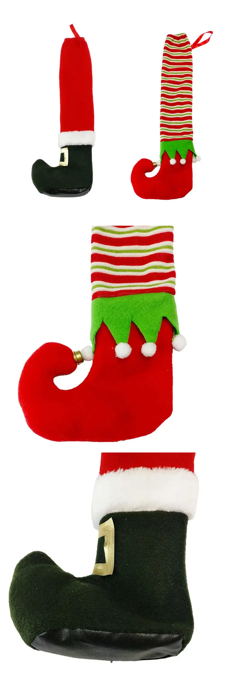4 шт стул ноги носки сапог Деда Мороза ноги крышки для мебели Рождественский стол ноги стул ноги покрывает обеденный стол ноги носки чулки