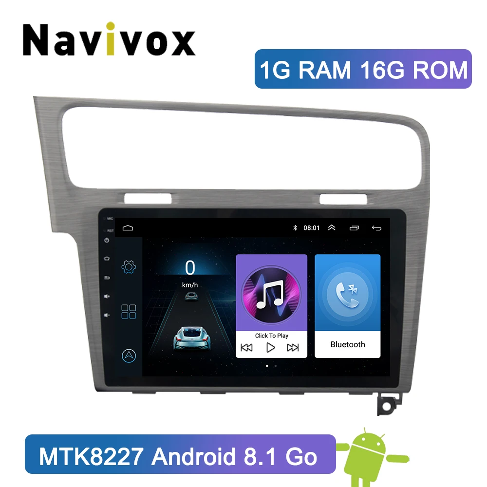 Navivox 10,1 дюймов Android 8.19.0 2Din автомобильный Радио gps навигация мультимедийный плеер для Фольксваген Гольф 7 2013 wifi