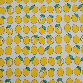 

Good Thick Canvas Fabric for Bag Lemon Fruit Printed Canvas Cotton Fabric Quilting Patchwork Table Cloth DIY Shoes Sewing Sofa