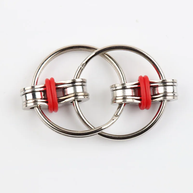 Autism Anti Stress Adult Fidget Toys Key Ring Hand Spinner Fidget Bearing Tri-Spinner EDC Toy Metal for Adult and Children