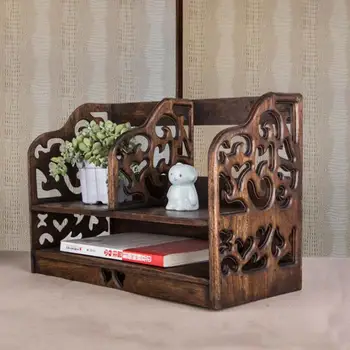 

Solid Wood Desktop Restoring Ancient Ways To Receive A Simple Rack Shelf Desk Bookcase Bookshelf Wooden Office Files