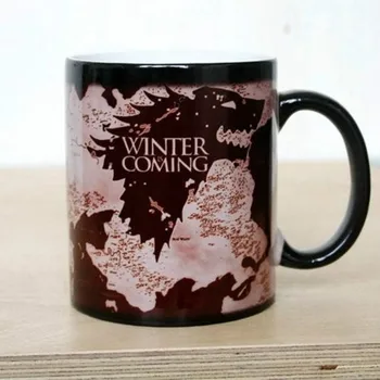 

Winter Is Coming Map Mug Heat Sensitive Color Changing Coffee Ceramic Mug