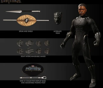 

New Captain 3 Civil War 1/12 scale 6inch Moviable Black PantherPVC Action Figure 15cm In Retail Box