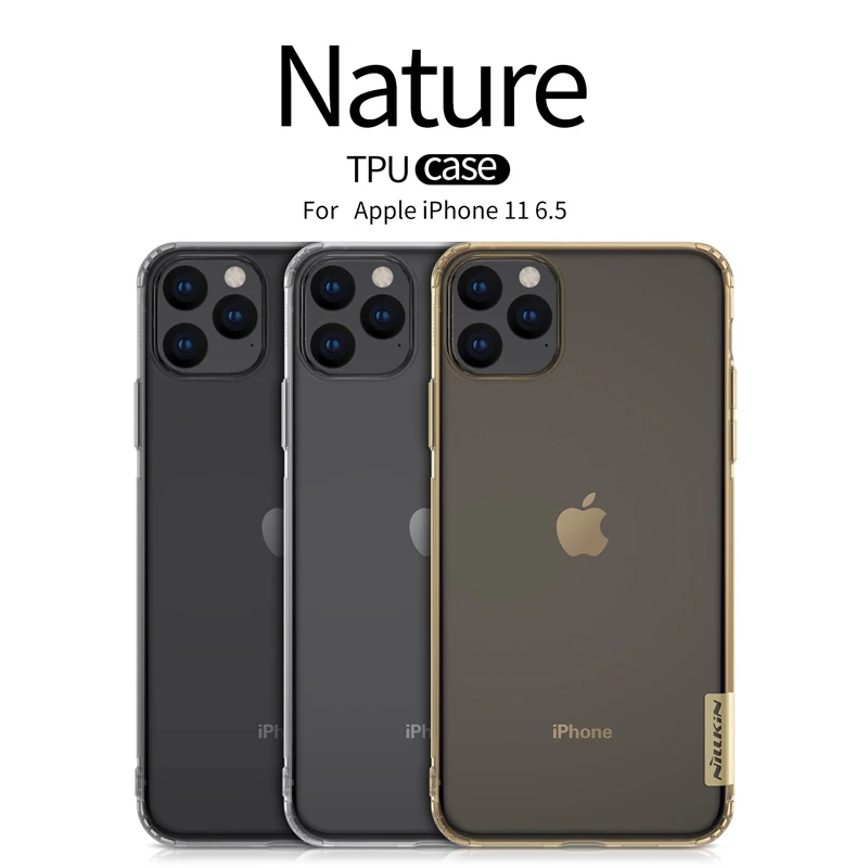 Прозрачная мягкая задняя крышка для iPhone 11 Pro Nillkin Nature TPU чехол Ультратонкий защитный чехол для телефона