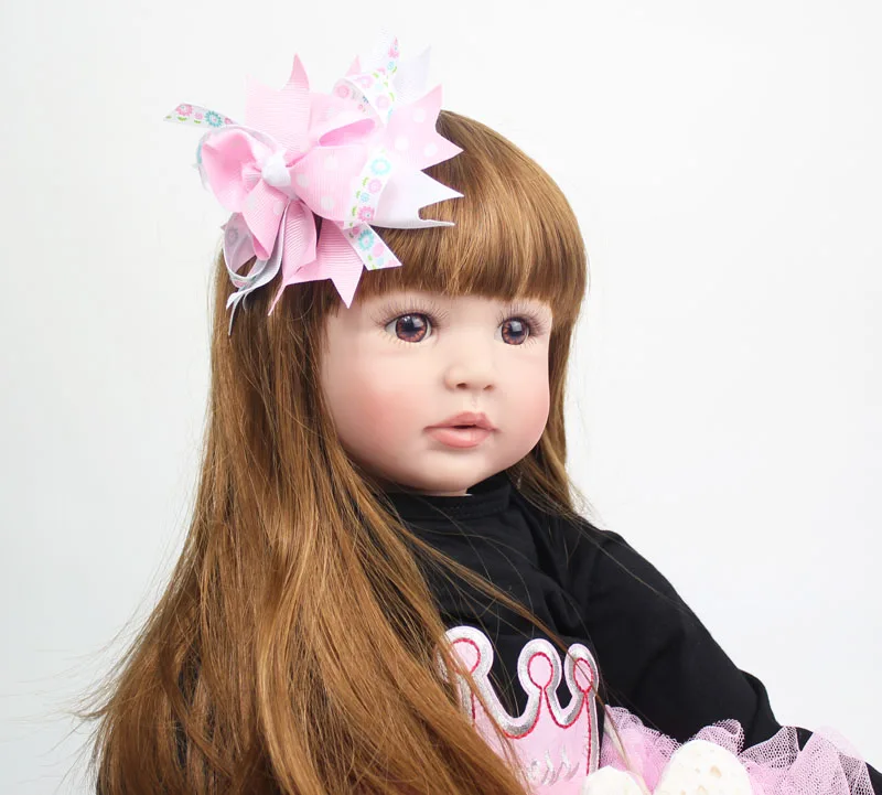 60 см Reborn Baby Doll тканевый корпус 24 &quotвинил конечности принцесса детские куклы
