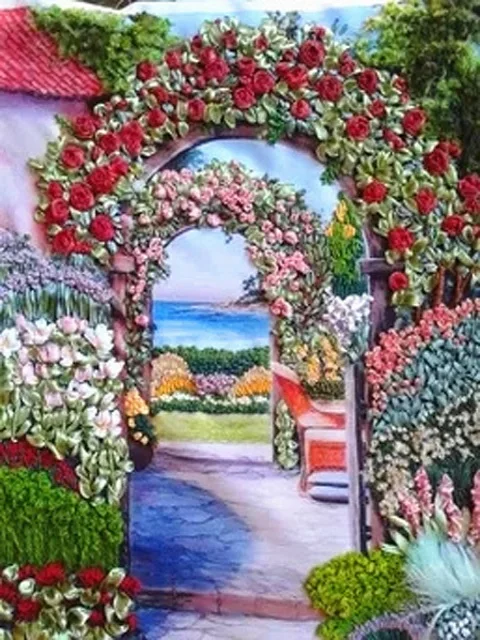 5D DIY Diamond Painting Garden Cross Stitch Diamond Embroidery Houses Rhinestones Art Kits Landscape Mosaic Home Decoration Gift QY200-2