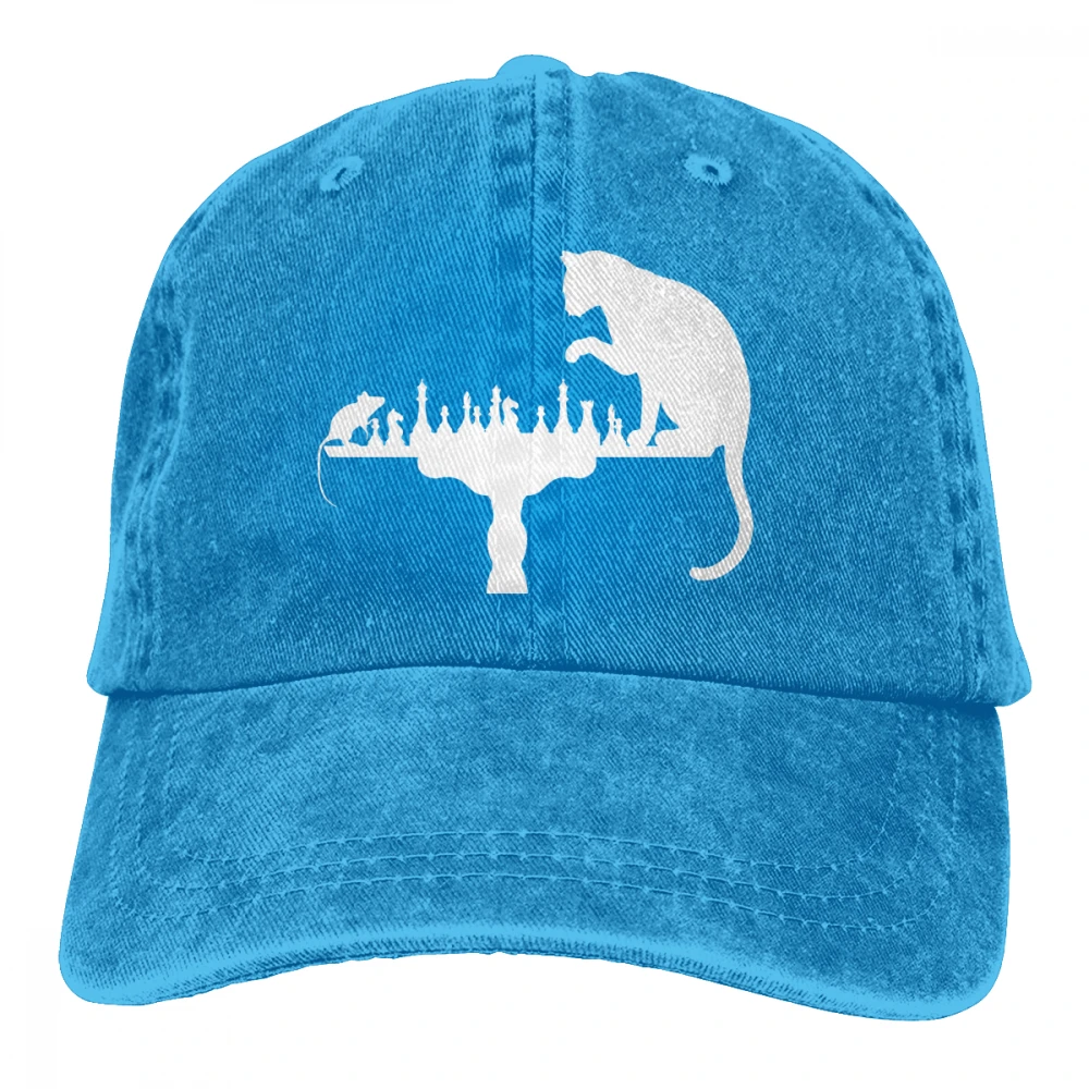 Шахматная игра Casquette темно-синий унисекс Мужские Женские джинсовые бейсболка с ремешком кепки Регулируемый Гольф папа шляпа