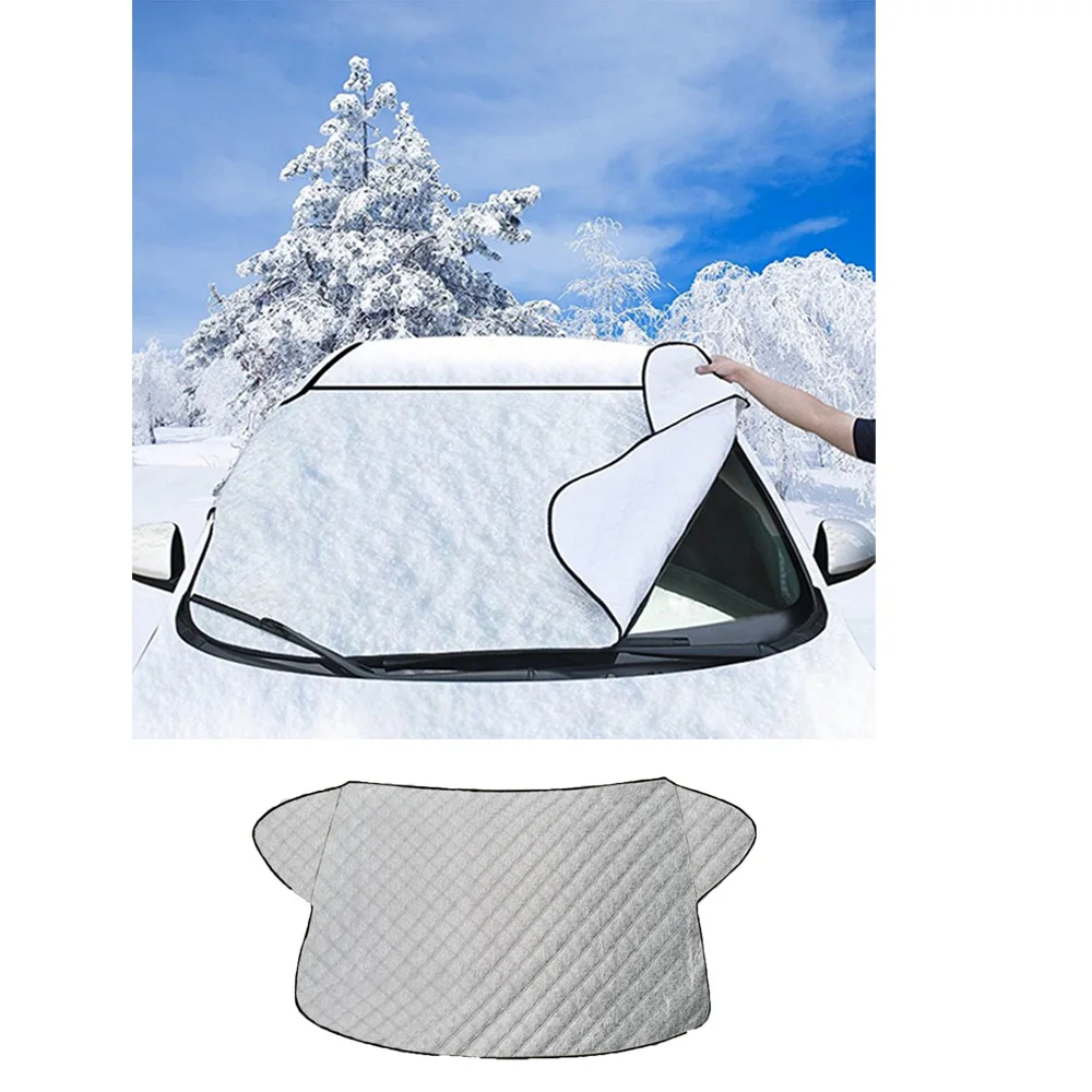 Автомобильный защитный чехол для снега, магнитное лобовое стекло, ледяное солнце, защита от заморозки, брезент, Солнцезащитный щит, Серебряная Защита