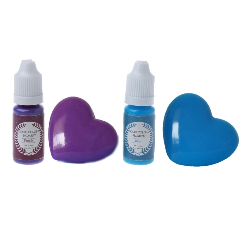 18 Colors Epoxy Pigment Opaque Liquid Resin Colorant Each 0.35oz Non-Toxic Epoxy Resin Dye Solid Color Liquid Dye dropship Epoxy Resin Pigment