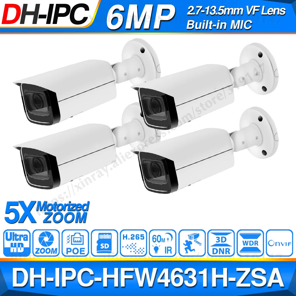 Оптовая продажа Dahua 6MP IP камера IPC HFW4631H ZSA Обновление от HFW4431R Z 4 шт./лот со