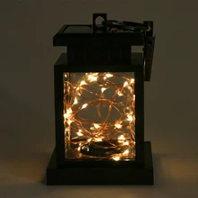 1 шт. светодиодный Солнечный фонарь открытый подвесной водонепроницаемый светильник s с 30 шт. теплый светильник светодиодный s для сада патио ландшафтного украшения