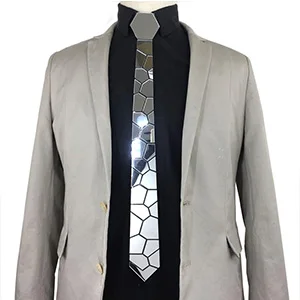 Paisley Matte Black Ties Slim Metallic Smart Necktie 9 Colors Handkerchief Set Anniversary Gift Men Wedding Ties Stylish Silver Mirror