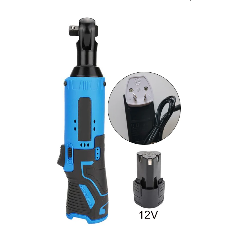 1*Wrench 1*Battery 1*Charger Tools Accessories12V 40NM Wireless Rechargeable Electric Ratchet Wrench Kit with Battery Charger