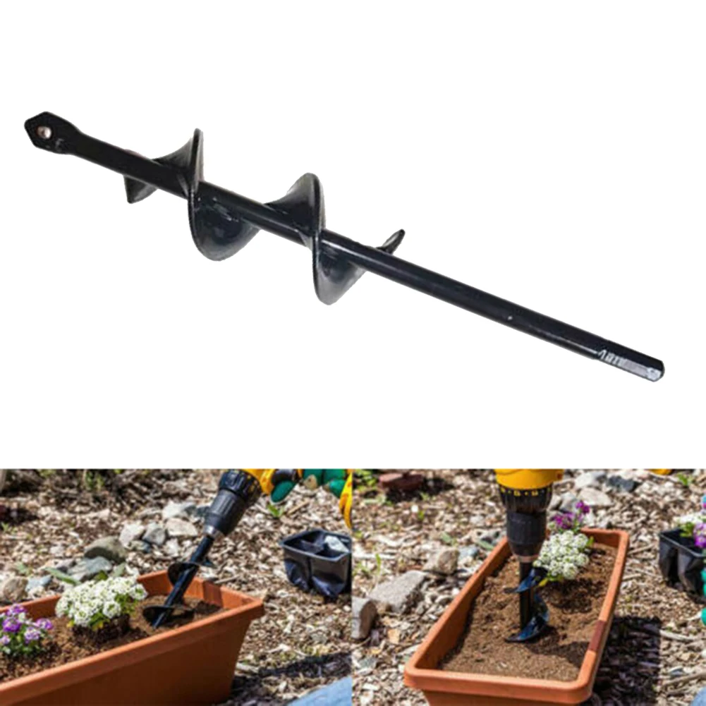 

1PC Drill Bi High Speed Steel Spiral-shaped Steel Drill Bit For Loosing Soil Gardening Planting Flower Plants