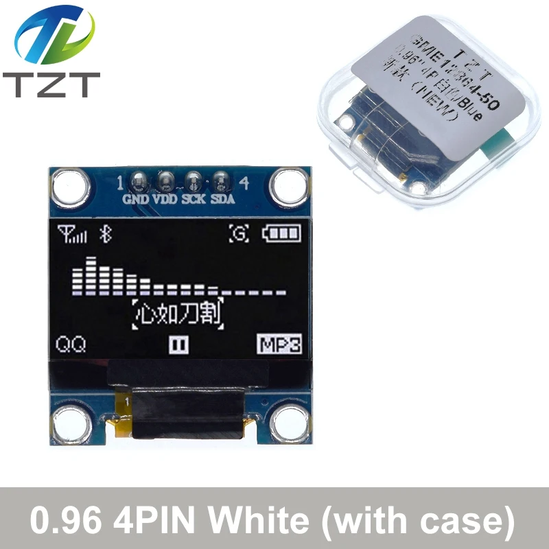 1 stücke Weiß Blau farbe 0,96 zoll 128X64 OLED Display Modul Gelb Blau OLED Display Modul Für Arduino 0,96 IIC Kommunizieren – Detail 8