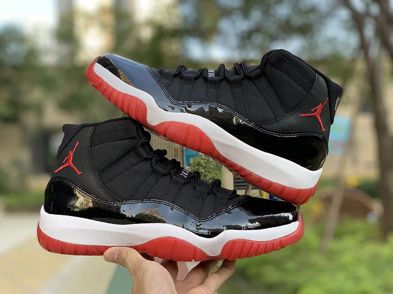 Новинка Jordan 11 Ретро Мужская обувь Баскетбольная обувь кроссовки Bred AJ11 Высокая спортивная обувь для тренировок 378037-010