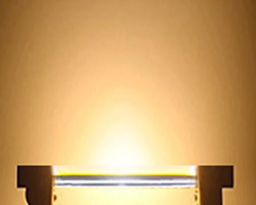 Светодиодный светильник R7S 78 мм 118 мм с регулируемой яркостью, лампочка COB, стеклянная трубка 4 Вт 8 Вт, переменный ток 220 В, 230 В, R7S, точечный светильник, сменный галогенный светильник, энергетический светильник - Испускаемый цвет: Тёплый белый