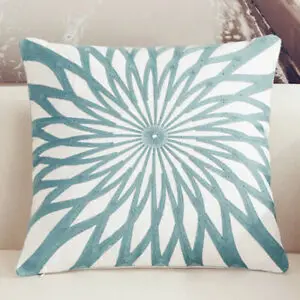 Красный Hot sale Geometric Blue Cotton Throw Pillow Cover Home Office Waist Case Cushion Gift - Цвет: Красный