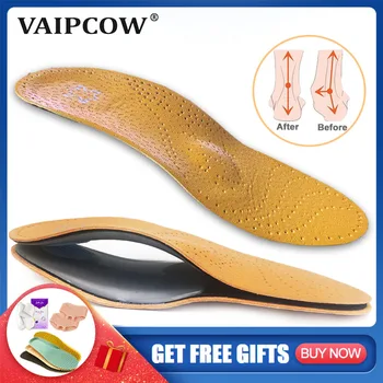 Leather orthotic insole for Flat Feet Arch Support orthopedic shoes sole Insoles for feet men women Children O/X Leg corrected